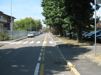 La pista ciclabile di Via Salvemini
