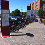 una postazione di bike sharing