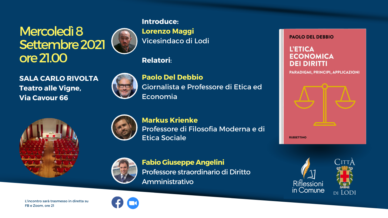 locandina dell'iniziativa con la copertina del libro, titolo, data, orario, programma della serata