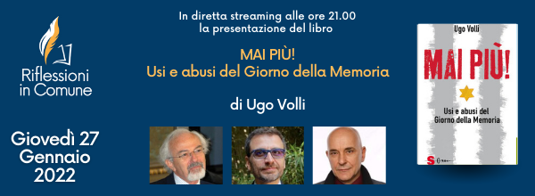 Locandina incontro con immagini dei relatori, copertina libro, data e ora
