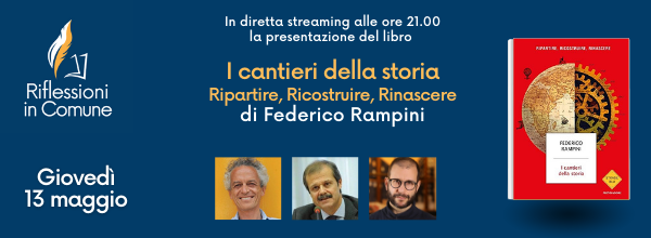 Locandina incontro con immagini dei relatori, copertina libro, data e ora