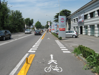 La pista ciclabile di Viale Milano