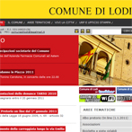 la home page del sito del comune di lodi