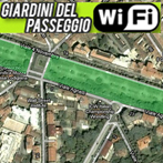 immagine aerea della copertura WiFi dei Giardini del Passeggio di Lodi