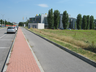 La pista ciclabile del Parco Tecnologico Padano