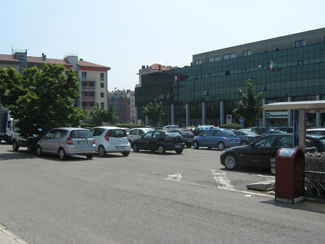 Il parcheggio del centro commerciale MyLodi