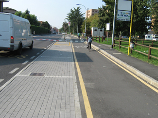 La pista ciclabile di Via San Fereolo