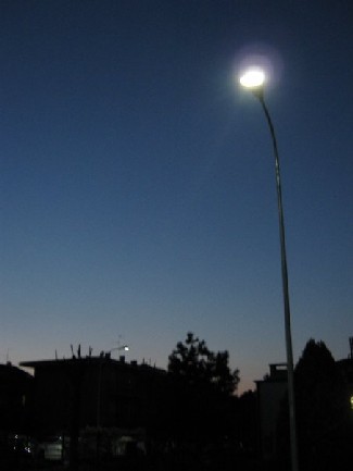 un lampione a led in zona revellino