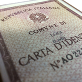 una carta d'identità