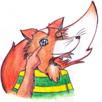 disegno di una volpe mascotte del progetto