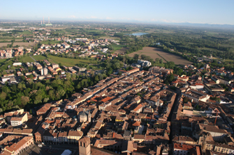 La citt� di Lodi dall'alto
