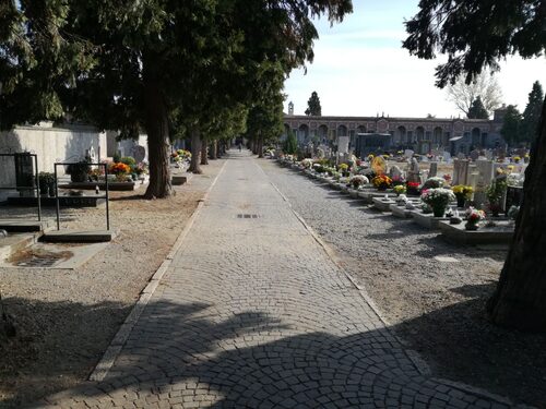 un viale del cimitero maggiore