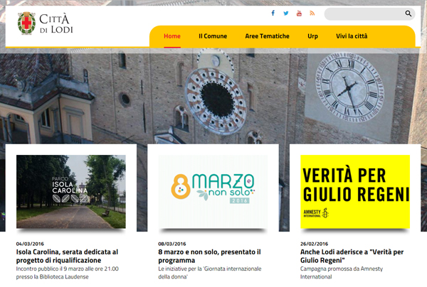 la nuova homepage di comune.lodi.it