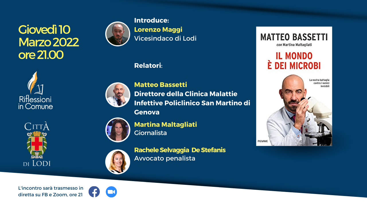 locandina dell'iniziativa con la copertina del libro, titolo, data, orario, programma della serata