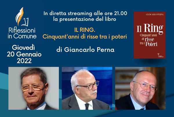 Locandina incontro con immagini dei relatori, copertina libro, data e ora