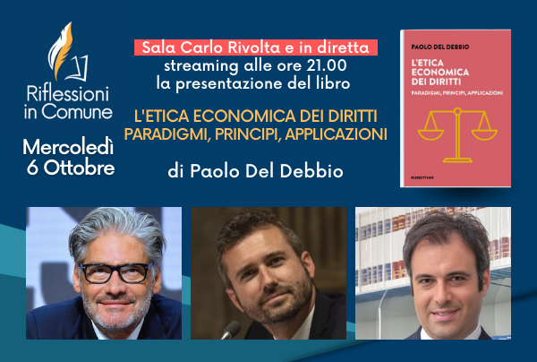 Locandina incontro con immagini dei relatori, copertina libro, data e ora