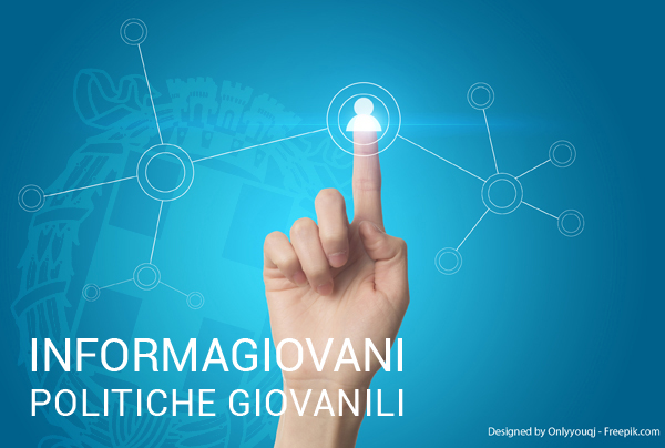 la scritta informagiovani - politiche giovanili