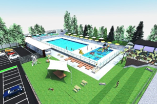render del progetto della nuova piscina ferrabini