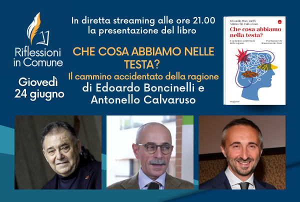 Locandina incontro con immagini dei relatori, copertina libro, data e ora