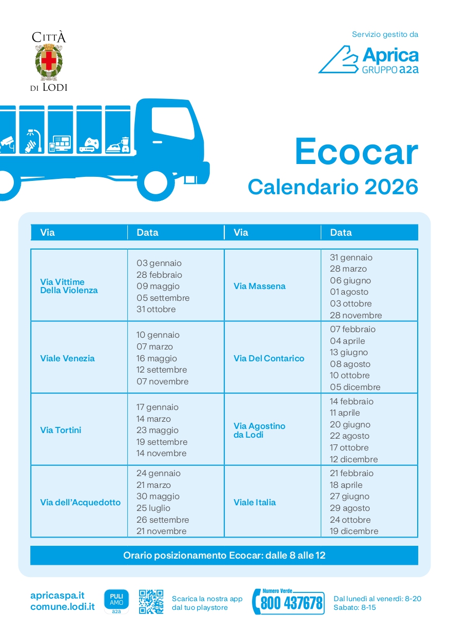 Calendario ecocar 2026