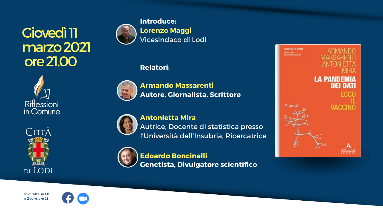 locandina dell'iniziativa con la copertina del libro, titolo, data, orario, programma della serata