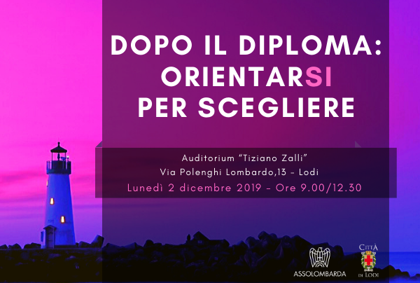 la scritta Dopo il diploma: orientarsi per scegliere