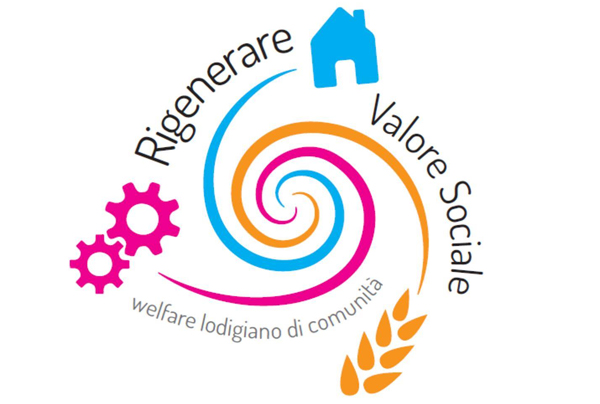 logo di rigenerare valore sociale tre spirali concentriche