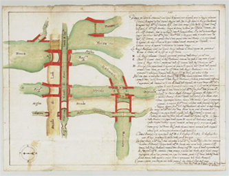 foto di mappa dell'archivio storico