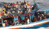 un barcone di immigrati