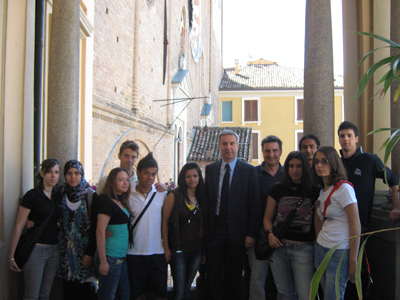 Il Sindaco con gli studenti del CFP