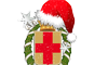 Lo stemma di lodi con il cappello di babbo natale