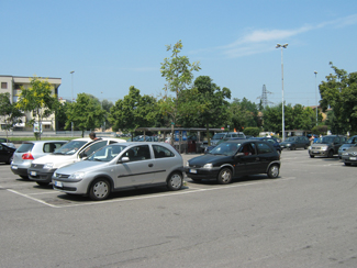 Il parcheggio del centro commerciale MyLodi