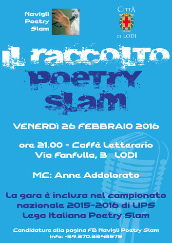 volantino del raccolto di poetry slam 