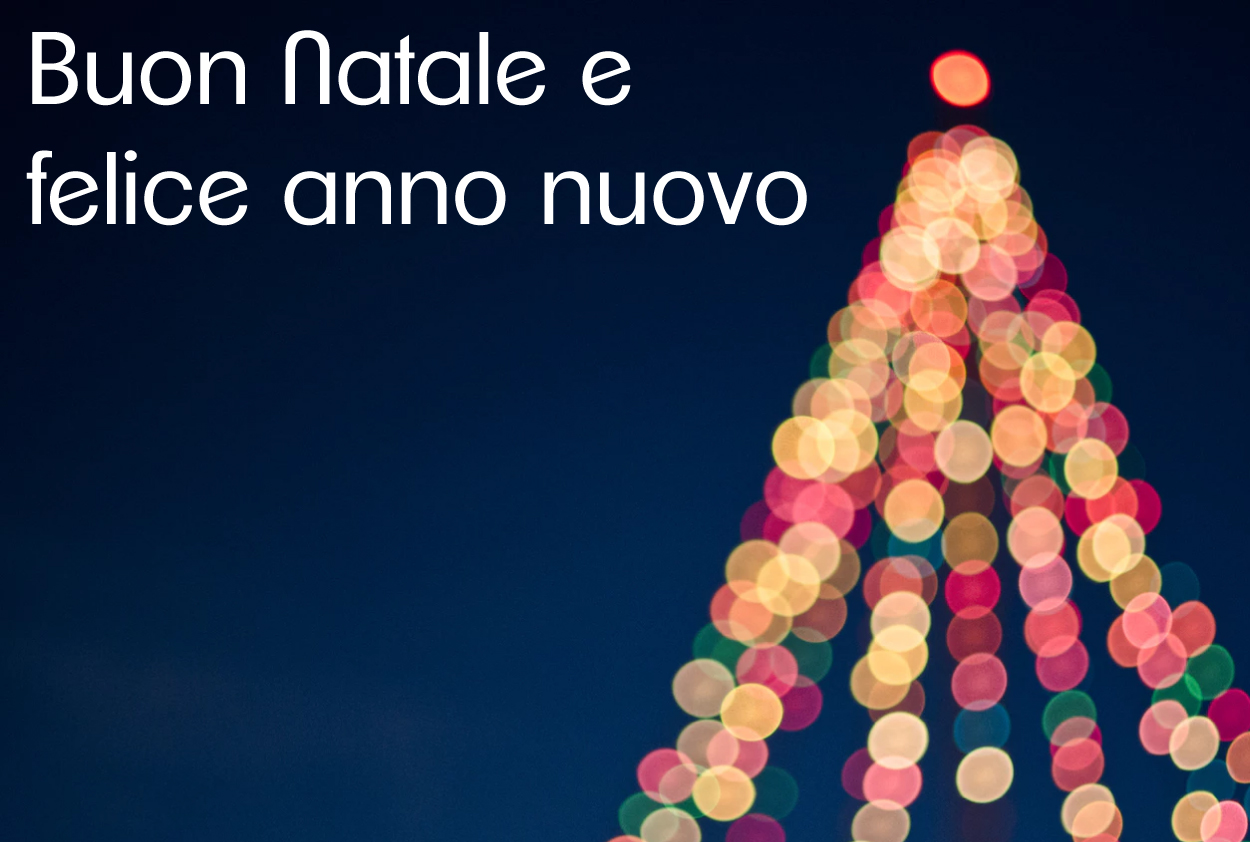 la scritta buon natale e felice anno nuovo