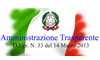 la scritta amministrazione trasparente