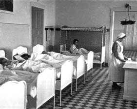 camera di un campo nazista