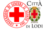 i loghi di Croce Rossa italiana e Comune
