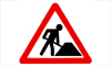 cartello di lavori stradali