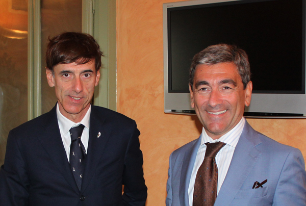 il commissario savastano e il presidente della camera di commercio Carlo Gendarini