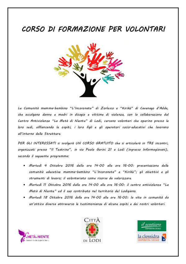 corso volontari_volantino