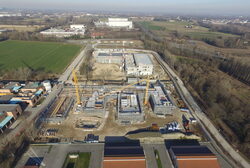 foto aerea del cantiere