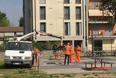  Tecnici al lavoro al quadrilatero dell'Albarola