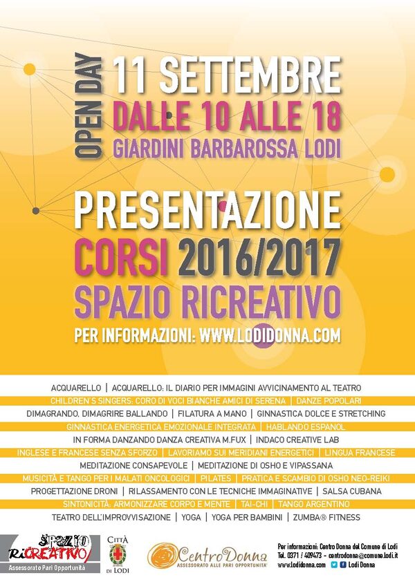 volantino dell'open day