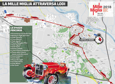 mappa del percorso cittadino della corsa